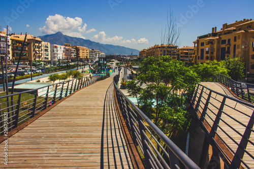 Boulevard San Pedro de Alcantara. Promenade in the city of San Pedro de Alcantara, Marbella. Malaga Province, Andalusia, Spain. Picture taken – 22 may 2018.