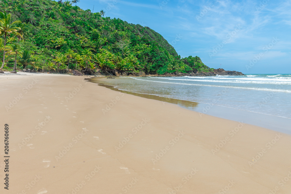 View of Itacarezinho beach in Bahia Brazil