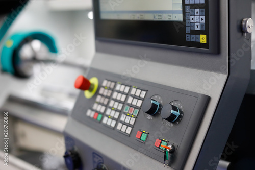 control panel of the CNC lathe machine