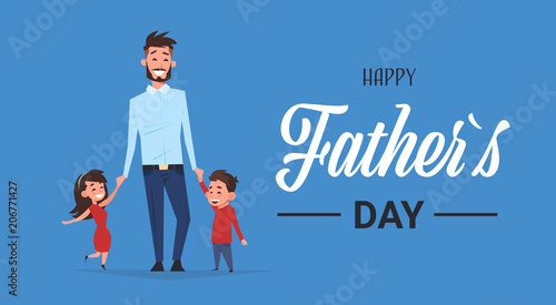 Happy father day family holiday daughter