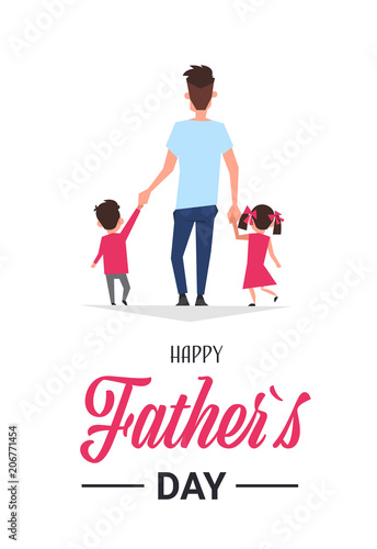 Happy father day family holiday daughter