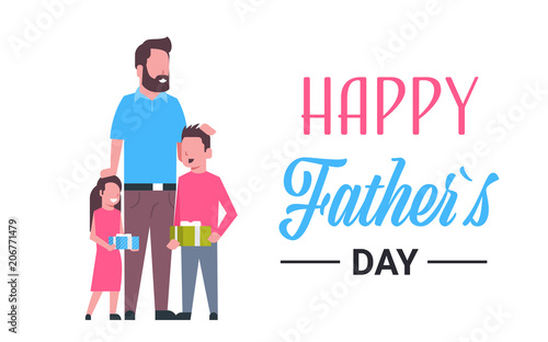 Happy father day family holiday daughter