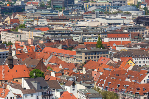 bielefeld cityscape germany from above