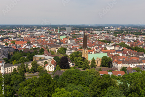 bielefeld cityscape germany from above