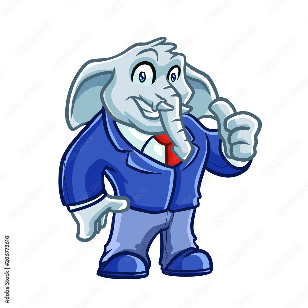 Elephant Mascot, AI Generated Animal Character Stock Vector - Illustration  of trunk, grey: 281532544