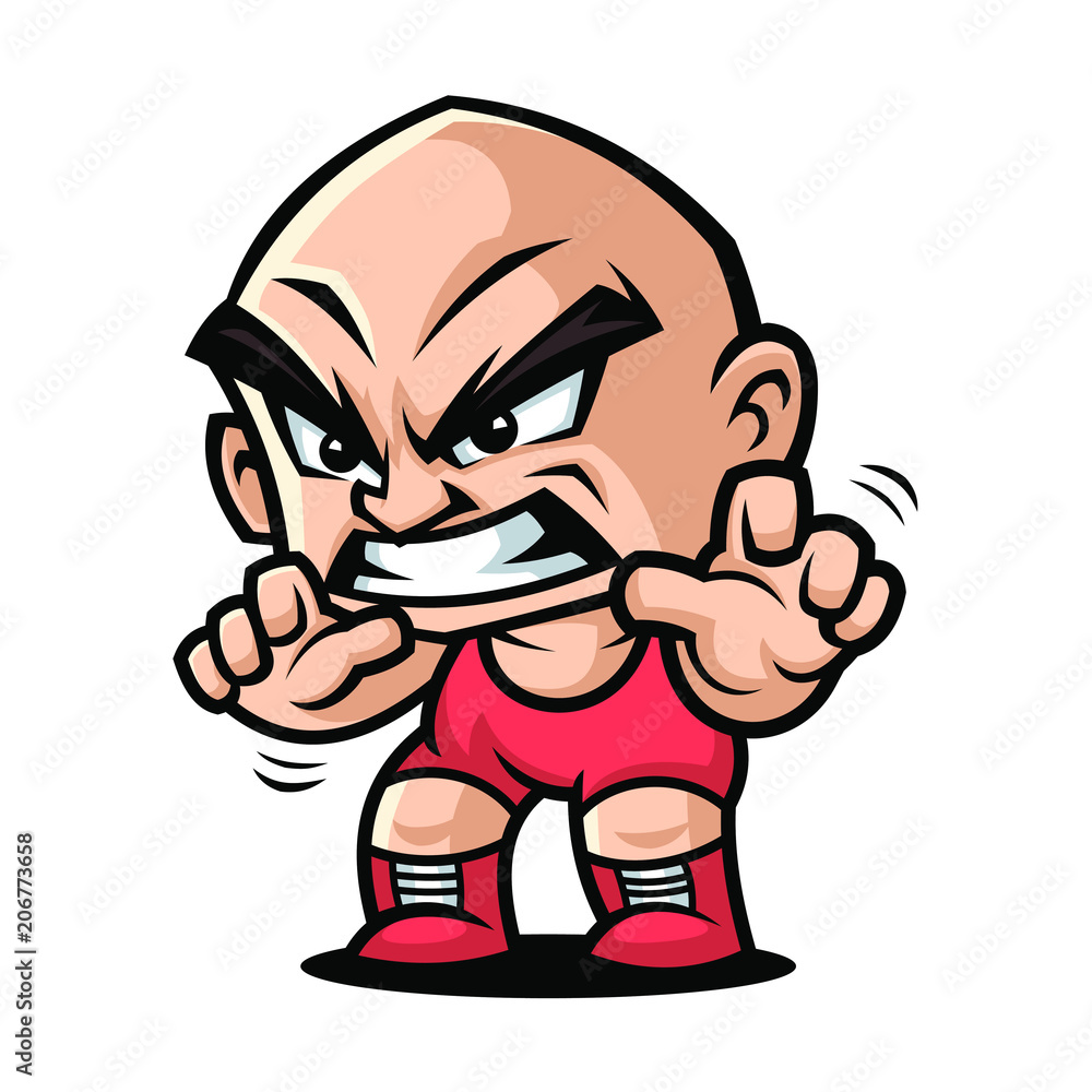 Wrestling Midget Mascot Design Vector Wrestling Midget Mascot Design Vector