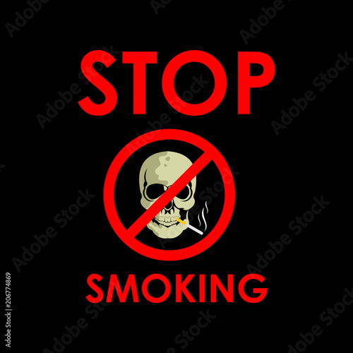 Stop Smoking Vector Template Design Illustration
