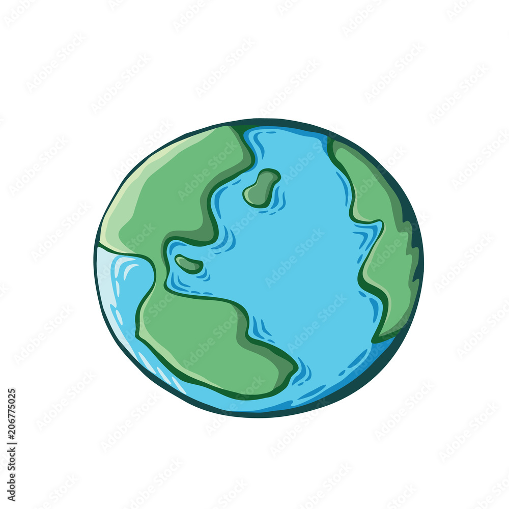 Earth drawing on white background. World map or globe in doodles style. Environment design for earth day. Earth drawing on white background. World map or globe in doodles style. Environment design for earth day.