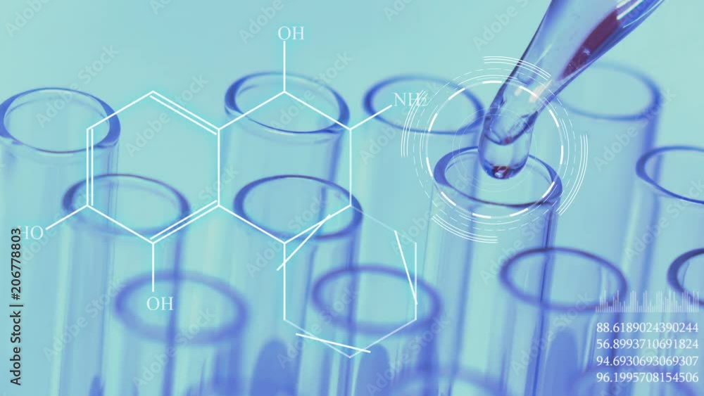 analyzing : hologram chemical structure in futuristic technology for testing in laboratory analyzing : hologram chemical structure in futuristic technology for testing in laboratory