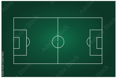 Soccer field with line. simple football grass. Football field. vector illustration