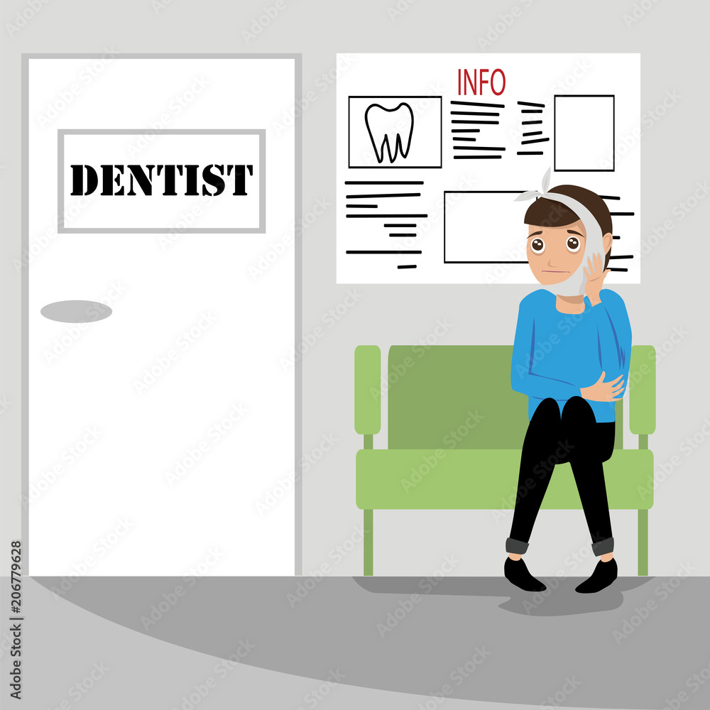 man waiting for the dentist man waiting for the dentist