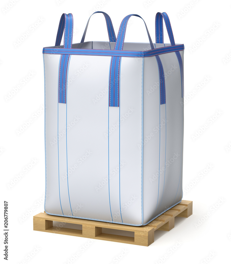 verwerken atleet het doel Big bulk bag on wooden pallet Stock Illustration | Adobe Stock