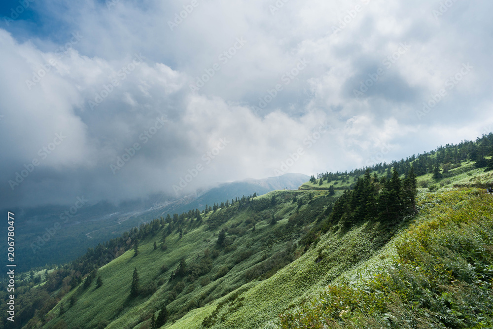 Fototapeta premium Shibu touge ridge the highest ridge in Japan