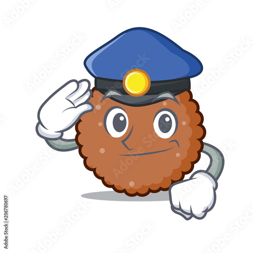 Police chocolate biscuit character cartoon photo