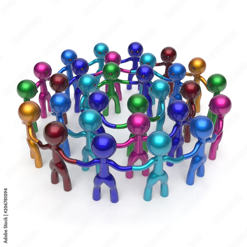 Different groups of people. Concept 3D illustration Stock Illustration