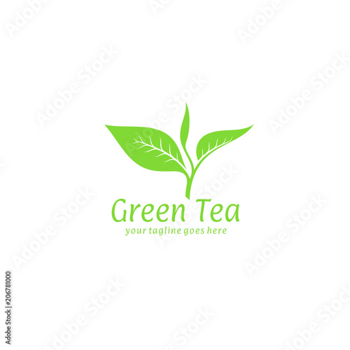 Green tea. Logo