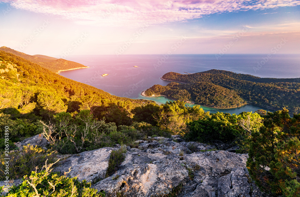 Obraz premium Amazing colorful image of Mljet island.Croatia
