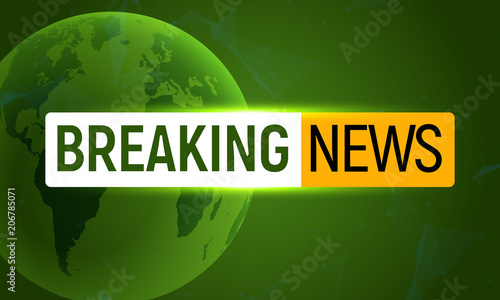 News broadcast background, breaking news vector channel graphic concept for tv breaking news