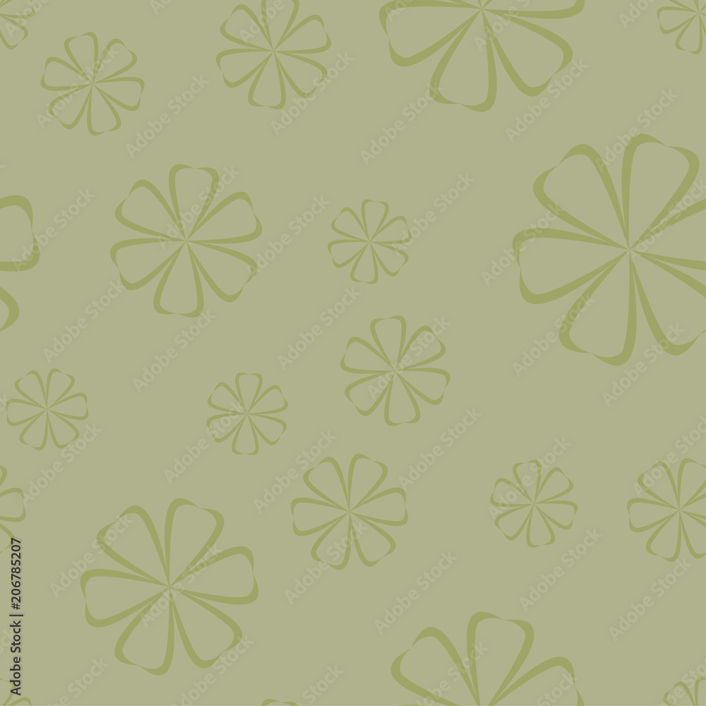 Olive green floral seamless pattern Olive green floral seamless pattern