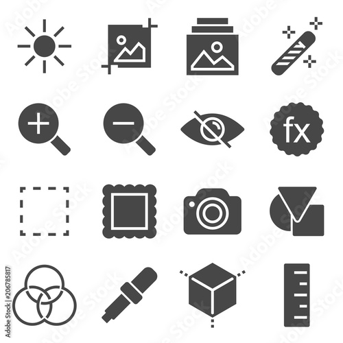 Image Editing Related Vector Icons for Your Design