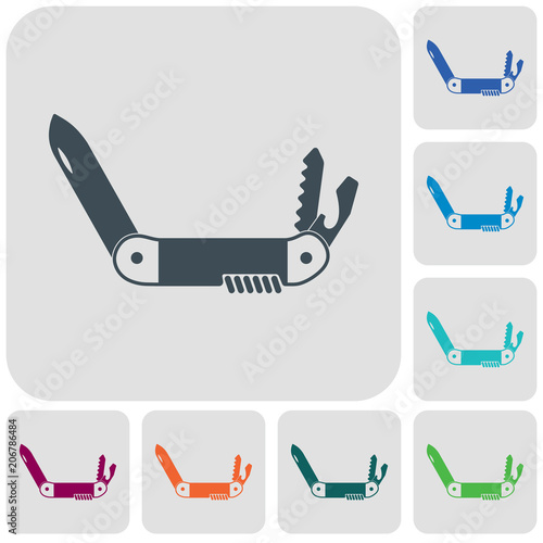 Camping knife icon