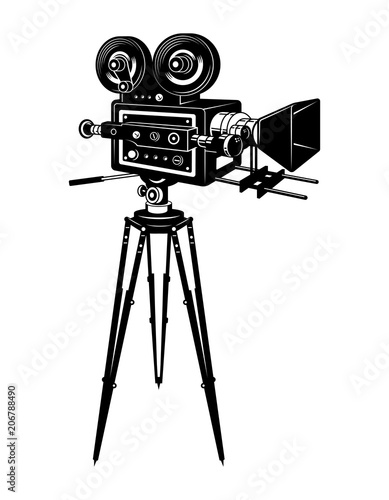 Retro movie camera concept