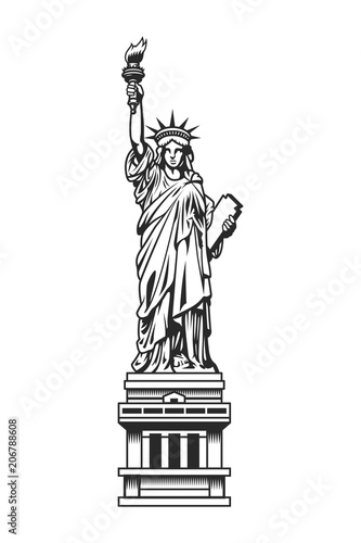 Vintage Statue of Liberty template