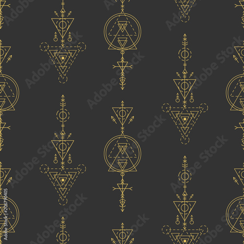 Vector sacred geometry seamless pattern