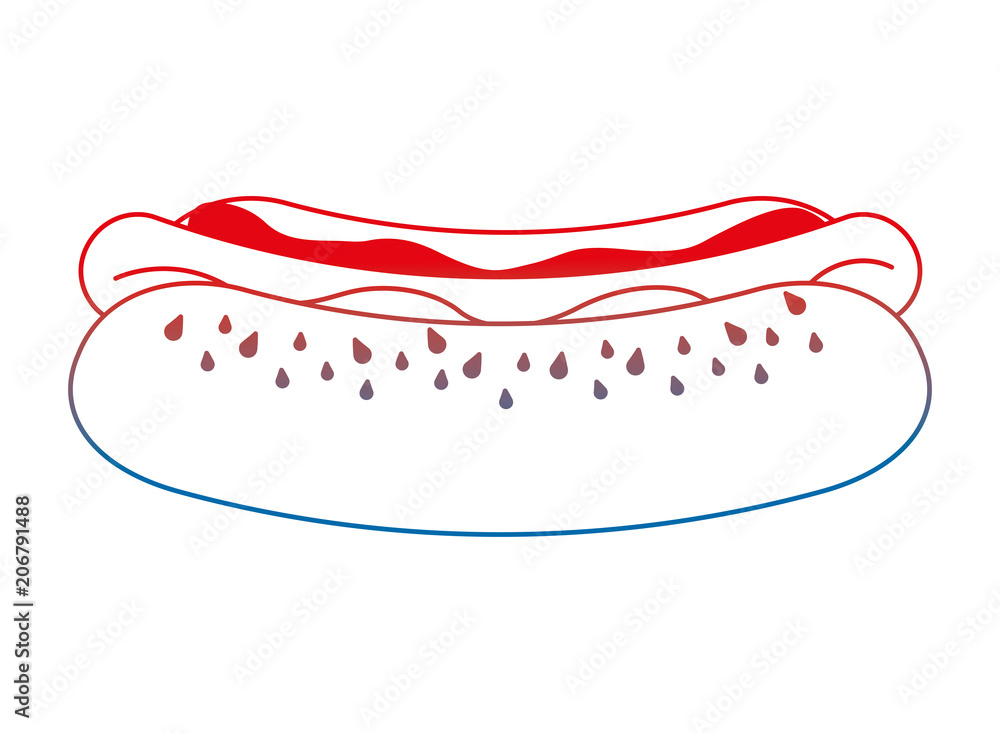 hot dog fast food vector illustration design
