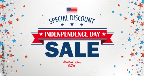 Independence Day Sale Side Stars Header
