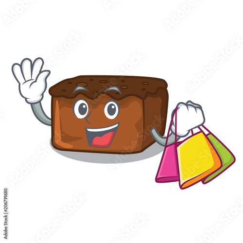 Shopping brownies character cartoon style