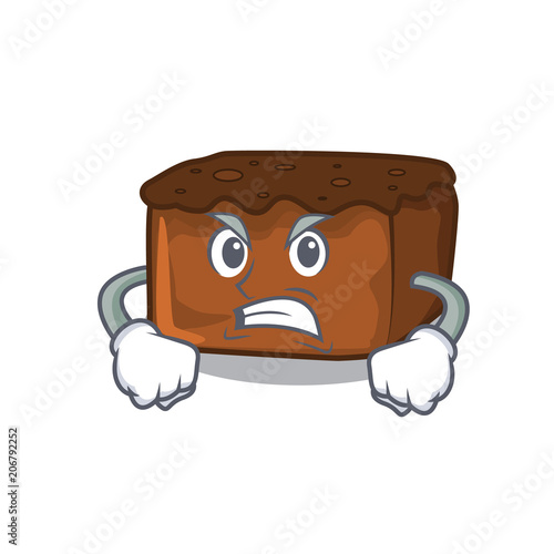 Angry brownies mascot cartoon style