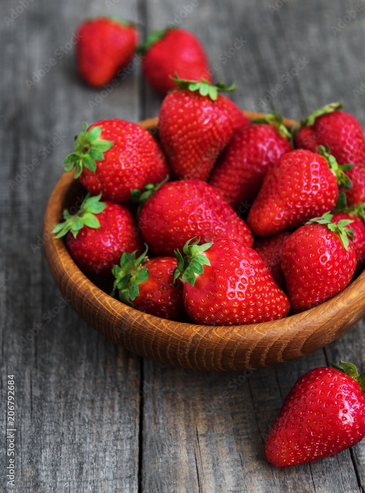 Bowl with fresh strawberries Bowl with fresh strawberries
