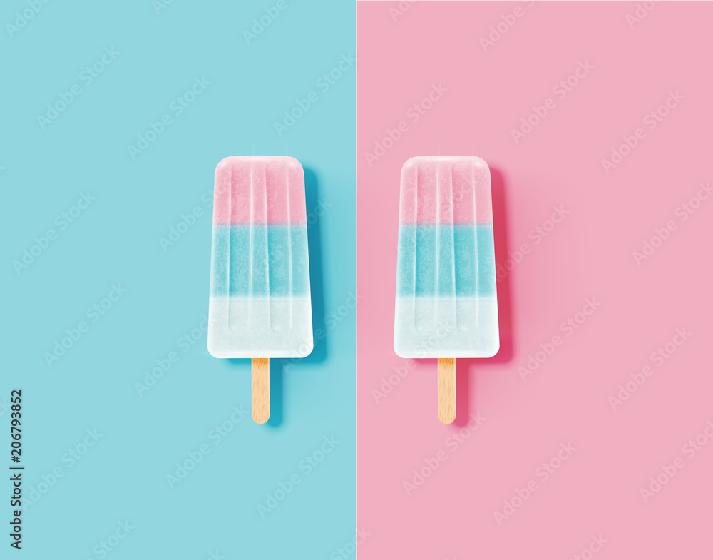 Realistic clean and pastel icecream, vector illustration Realistic clean and pastel icecream, vector illustration