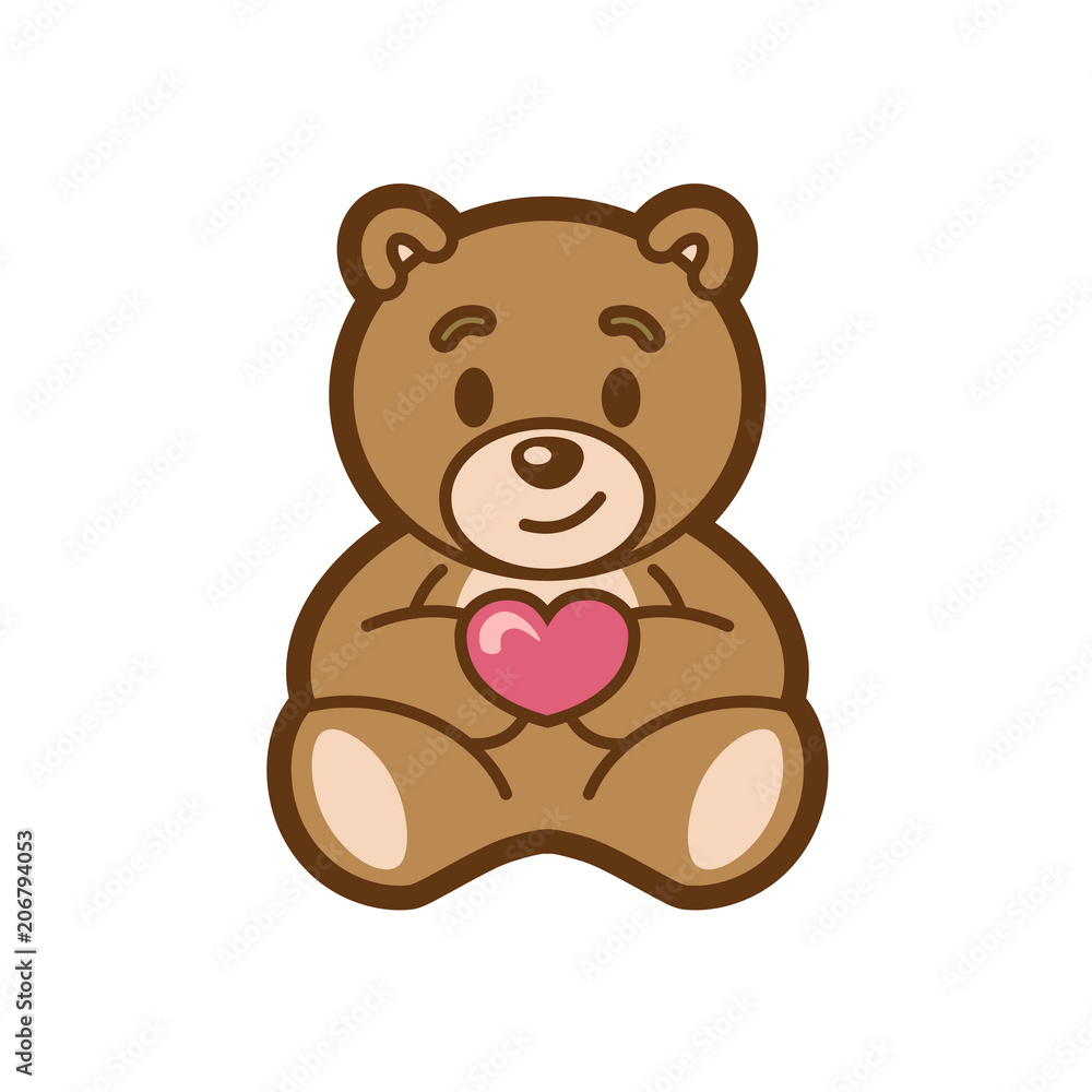 Teddy Love Mascot Design Vector Teddy Love Mascot Design Vector