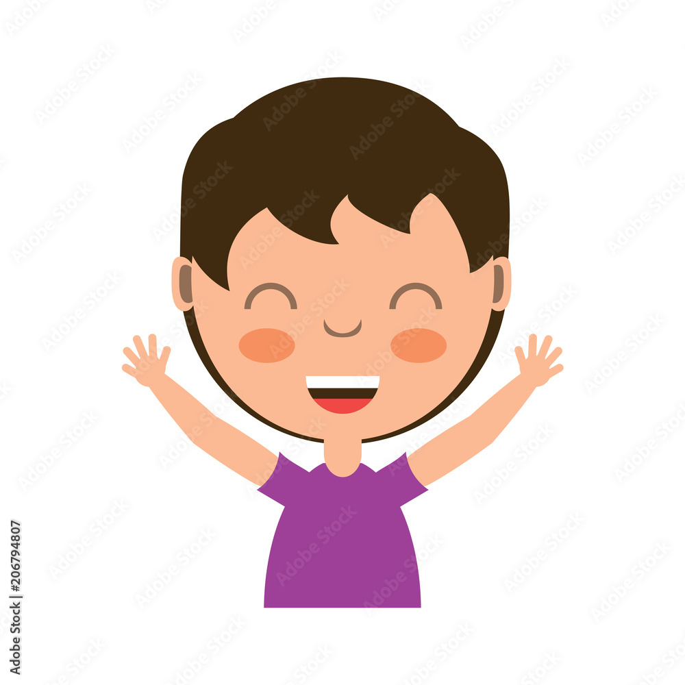 cartoon excited girl over white background, colorful design. vector illustration