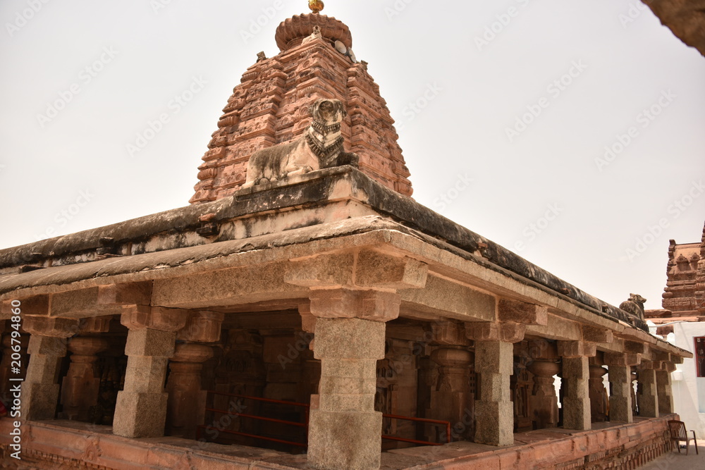 Chalukyan Hindu temples Navabrahma and Jogulamba temple, Alampur, Telengana, India