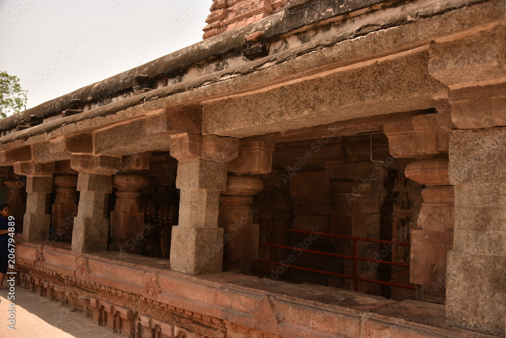 Chalukyan Hindu temples Navabrahma and Jogulamba temple, Alampur, Telengana, India