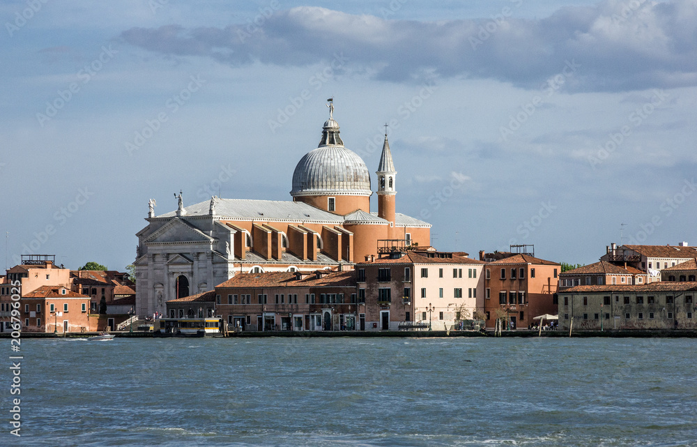 Venice Church of The Santissimo Redentore sea view, Italy