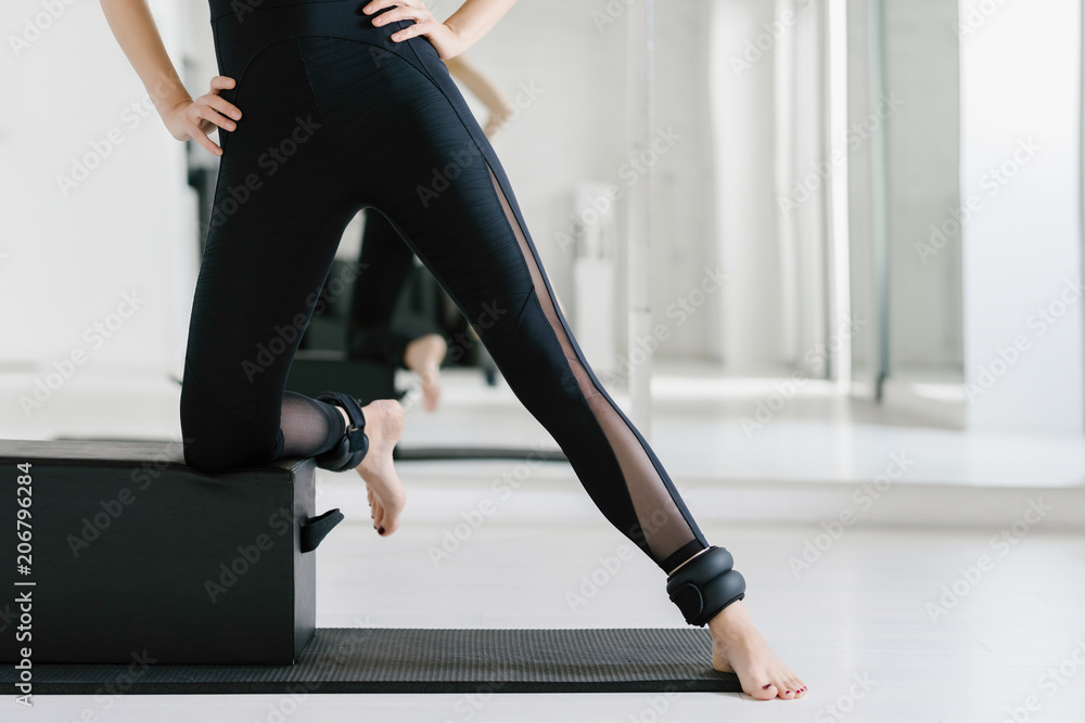 A Woman Doing Fitness Exercise A Woman Doing Fitness Exercise
