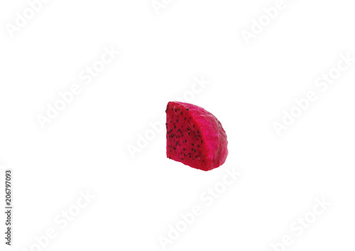 Dragon fruit part peeled red