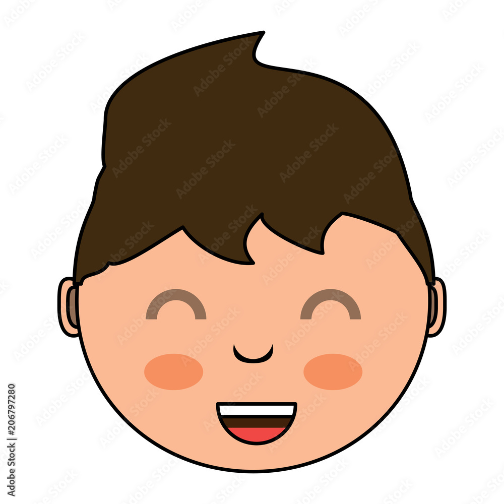 cartoon happy boy icon over white background, colorful design. vector illustration cartoon happy boy icon over white background, colorful design. vector illustration