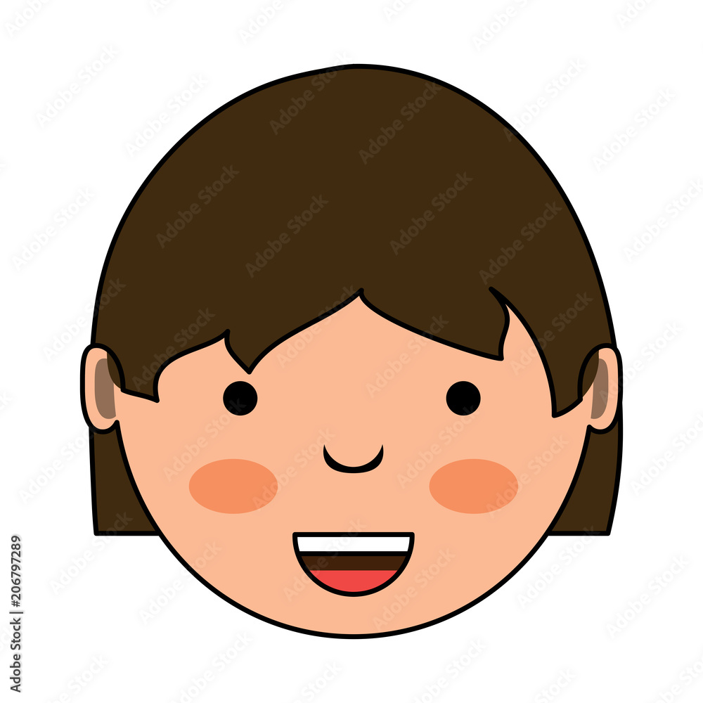 cartoon happy girl icon over white background, colorful design. vector illustration cartoon happy girl icon over white background, colorful design. vector illustration