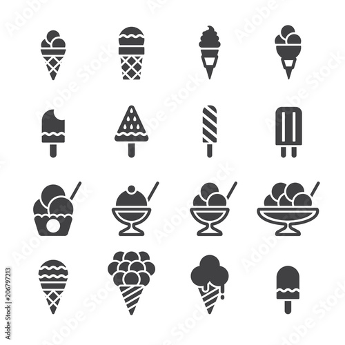 ice cream icon set