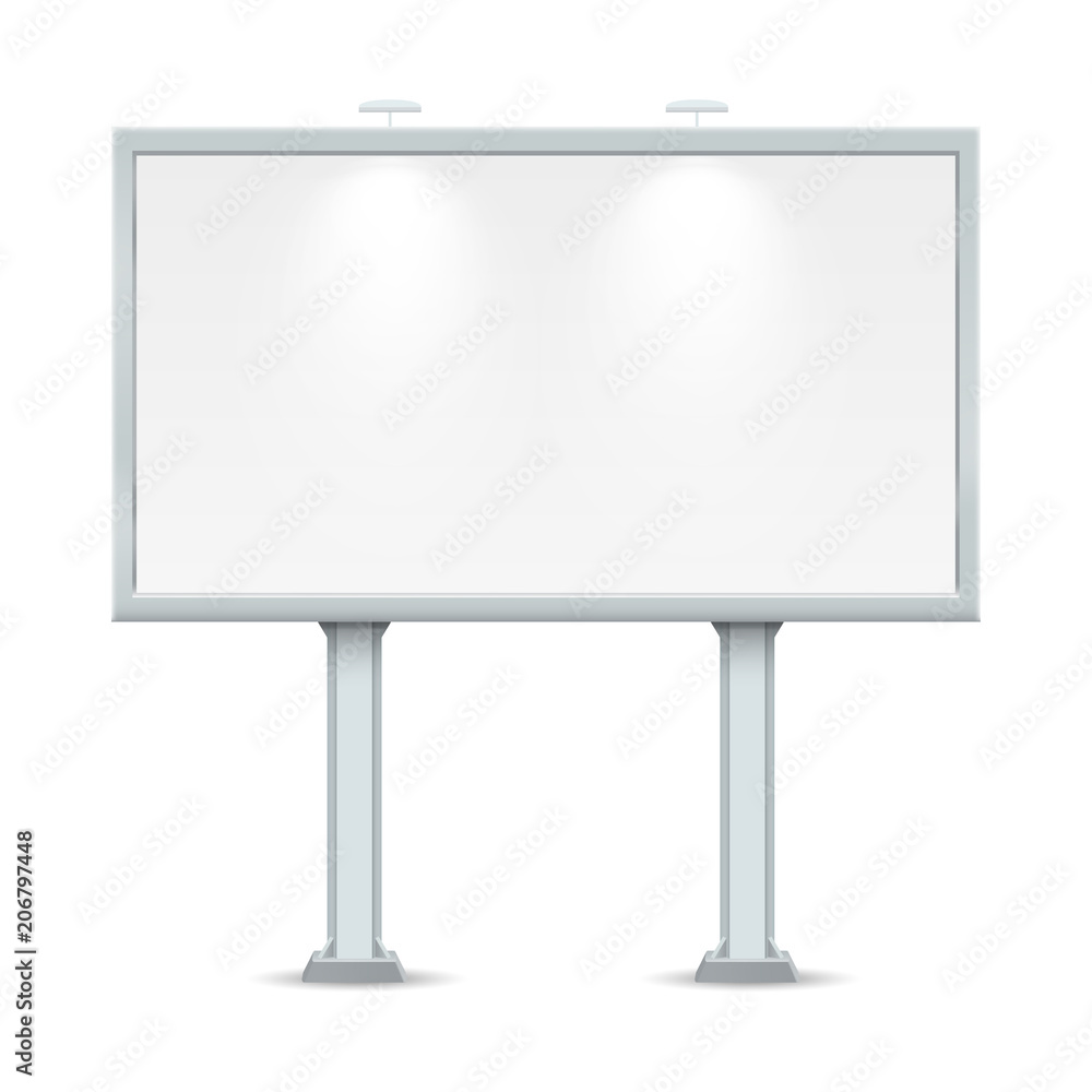 Blank billboard. Illustration isolated on white background. Graphic concept for your design. Blank billboard. Illustration isolated on white background. Graphic concept for your design.