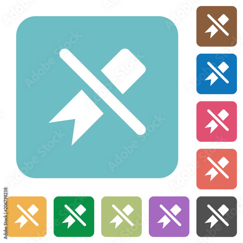 Untag rounded square flat icons