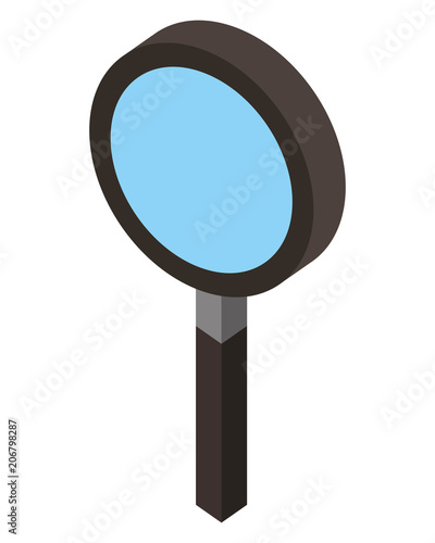 search magnifying isometric icon vector illustration design