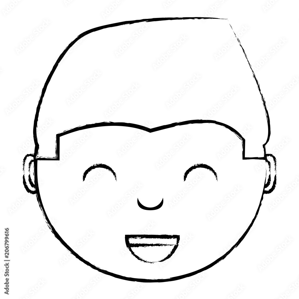 cartoon boy face icon over white background, vector illustration cartoon boy face icon over white background, vector illustration