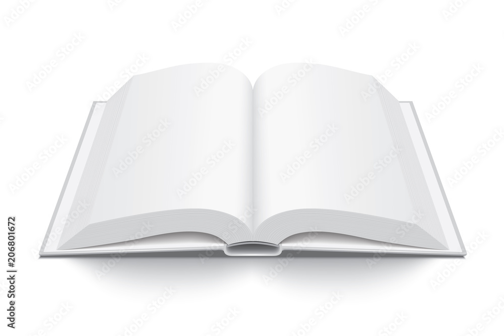 open thick white book with hard cover isolated on white background mock up open thick white book with hard cover isolated on white background mock up
