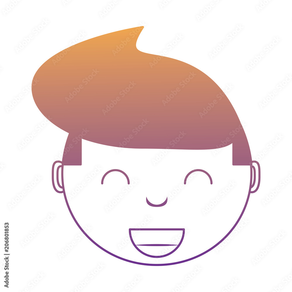 cartoon boy face icon over white background, colorful design. vector illustration cartoon boy face icon over white background, colorful design. vector illustration